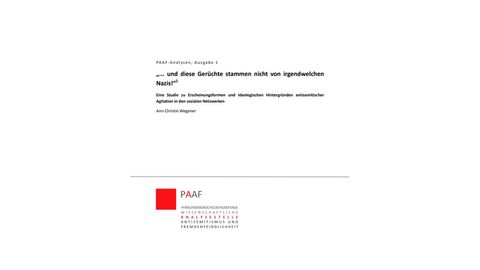 Coverbild der Broschüre - PAAF-Analysen Ausgabe 1